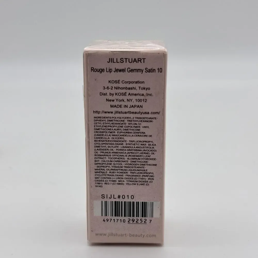 Jill Stuart Rouge Lip Jewel Gemmy Satin Lipstick Refill 10 Little Tomboy 3g New